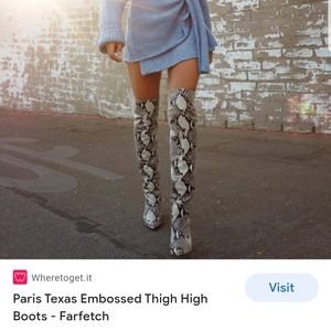ISO PARIS TEXAS THIGH HIGH SNAKESKIN BOOTS